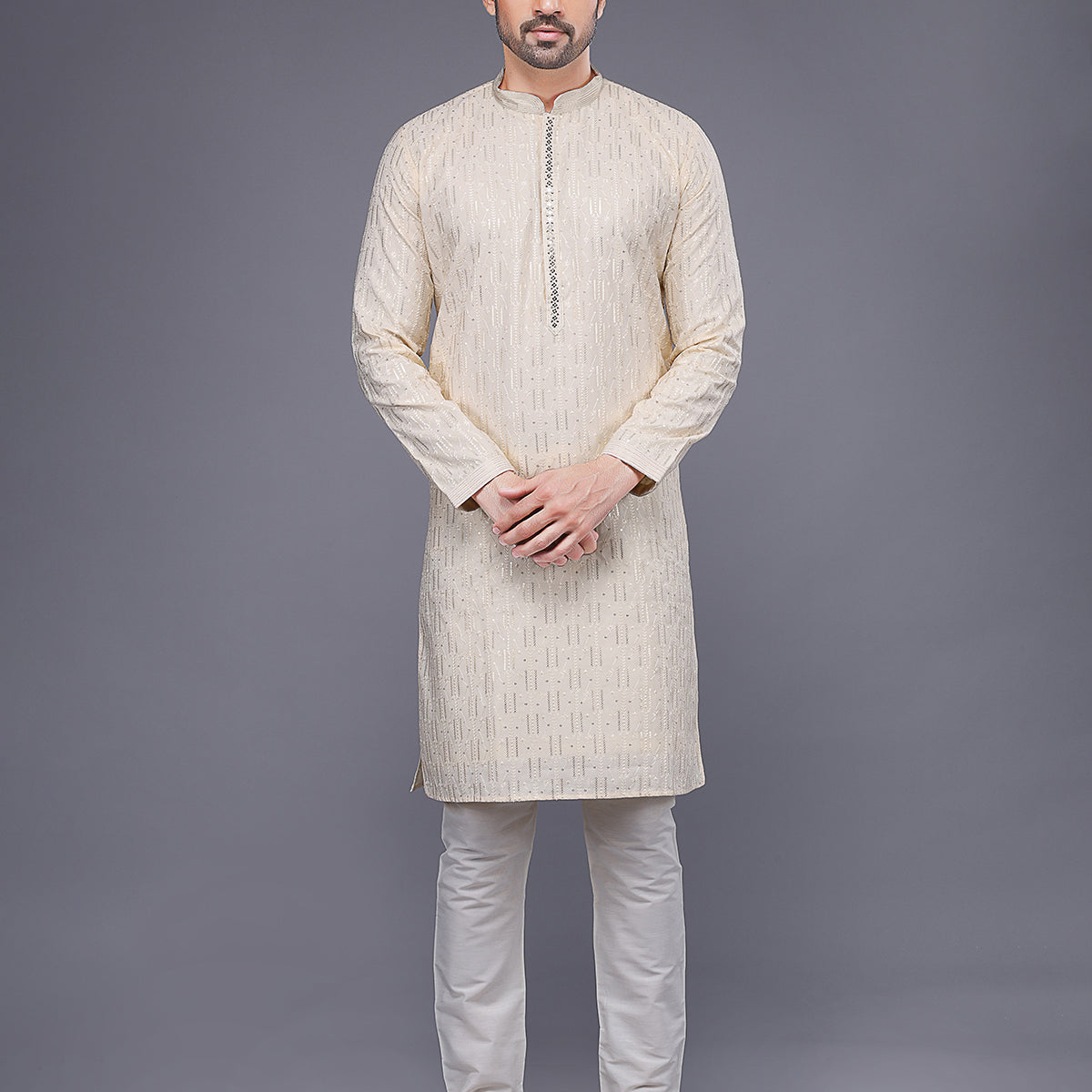 All Over Elegant Embellished Work Kurta Pyjama Set