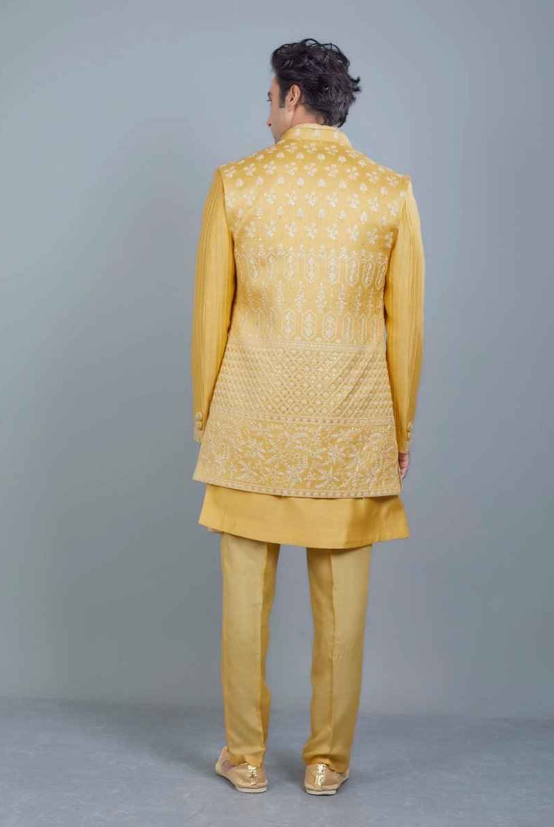 All Over Beautifully Crafted Embroidery Open Jakcet Style