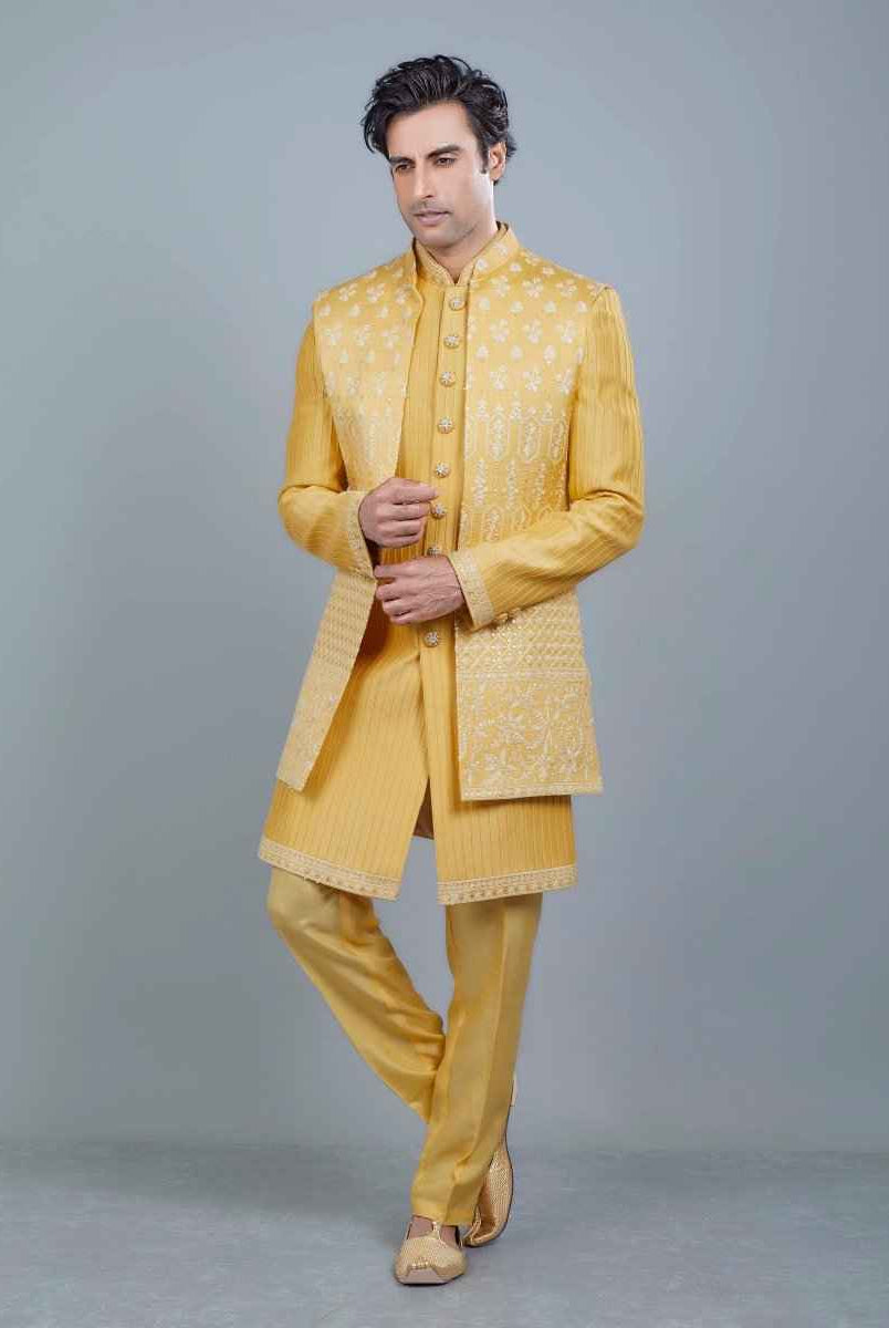 All Over Beautifully Crafted Embroidery Open Jakcet Style