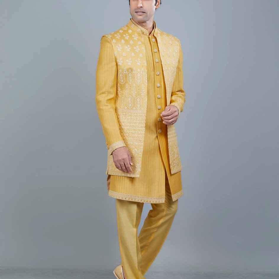 All Over Beautifully Crafted Embroidery Open Jakcet Style