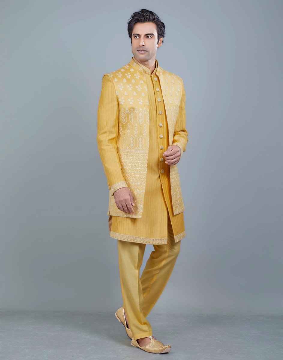 All Over Beautifully Crafted Embroidery Open Jakcet Style