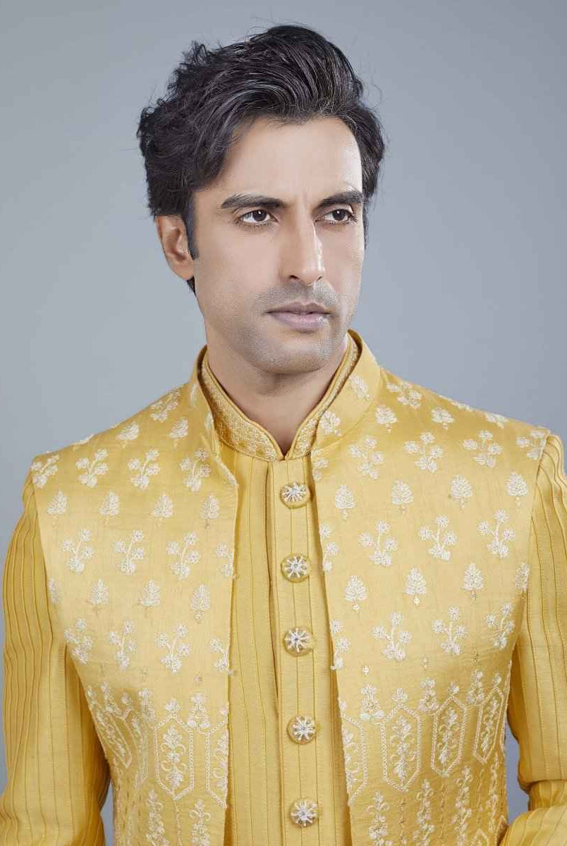 All Over Beautifully Crafted Embroidery Open Jakcet Style