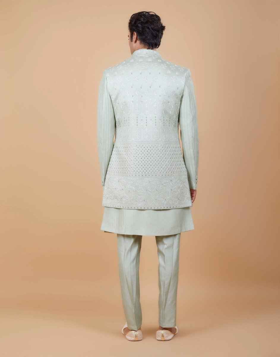 All Over Beautifully Crafted Embroidery Open Jakcet Style