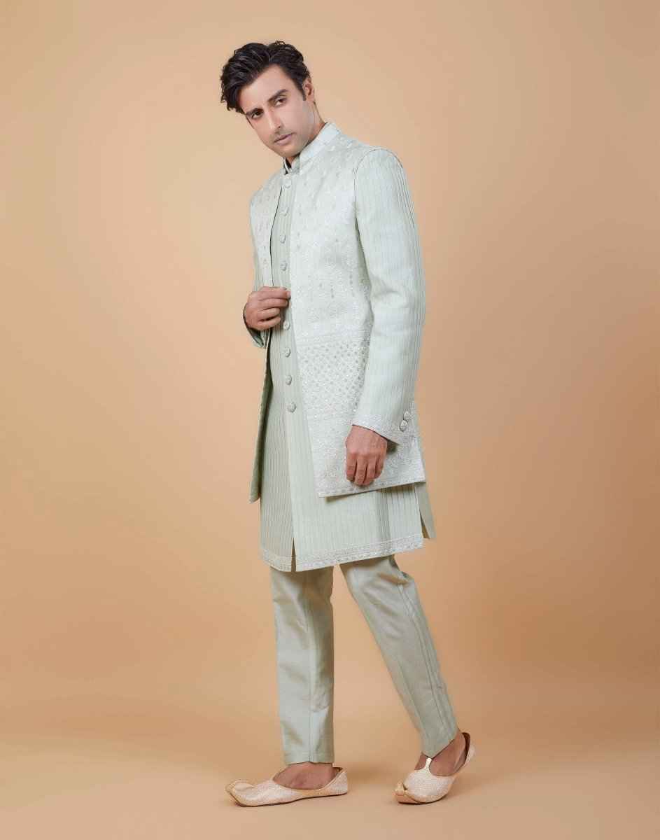 All Over Beautifully Crafted Embroidery Open Jakcet Style