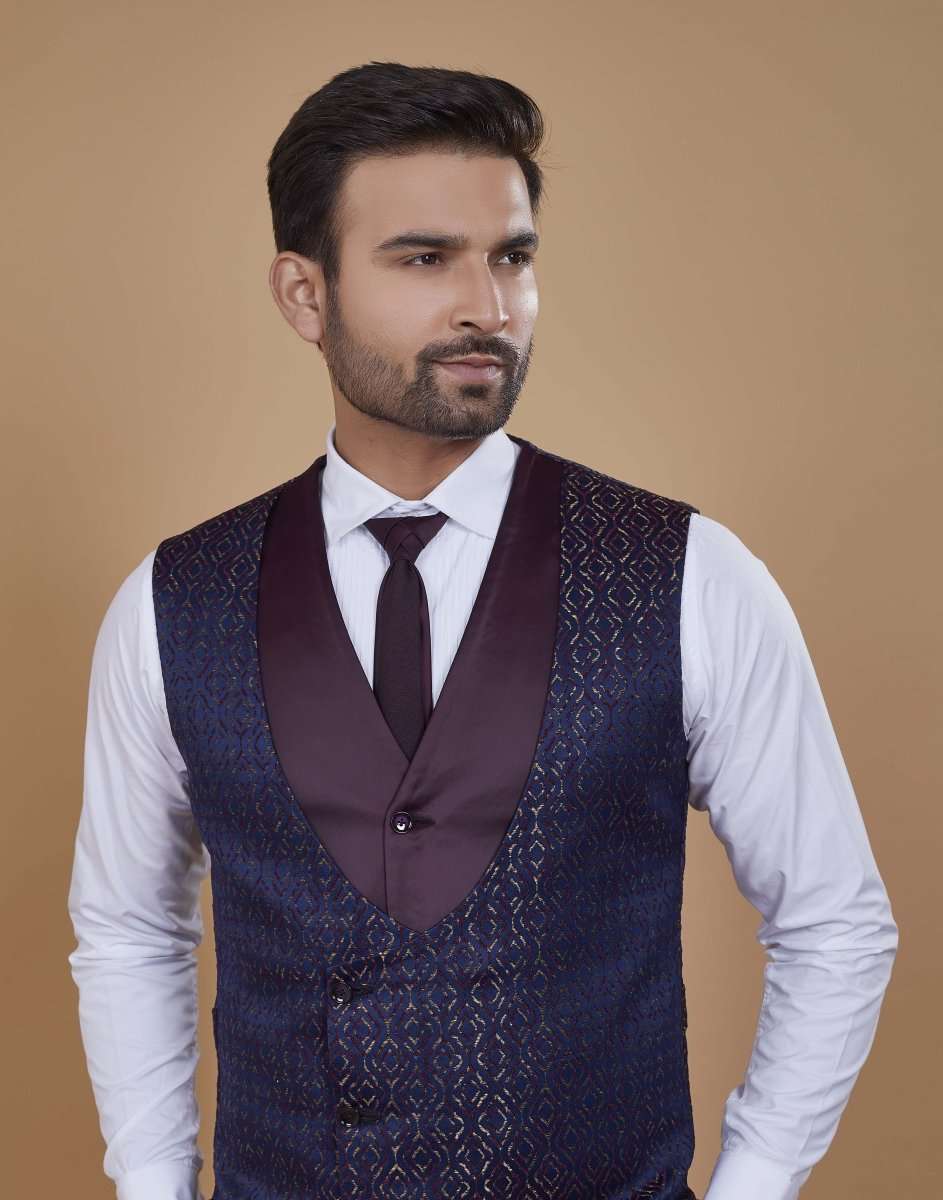 Stylish Maroon Designer Suit