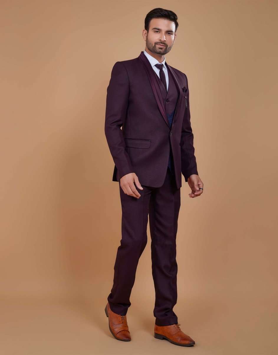 Stylish Maroon Designer Suit