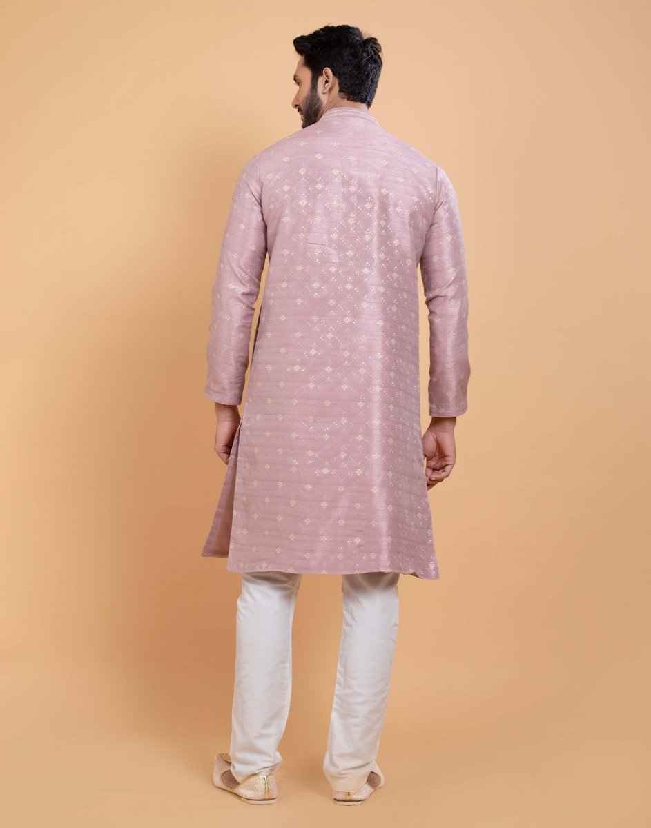 All Over Self Jacquard & Printed Kurta Set