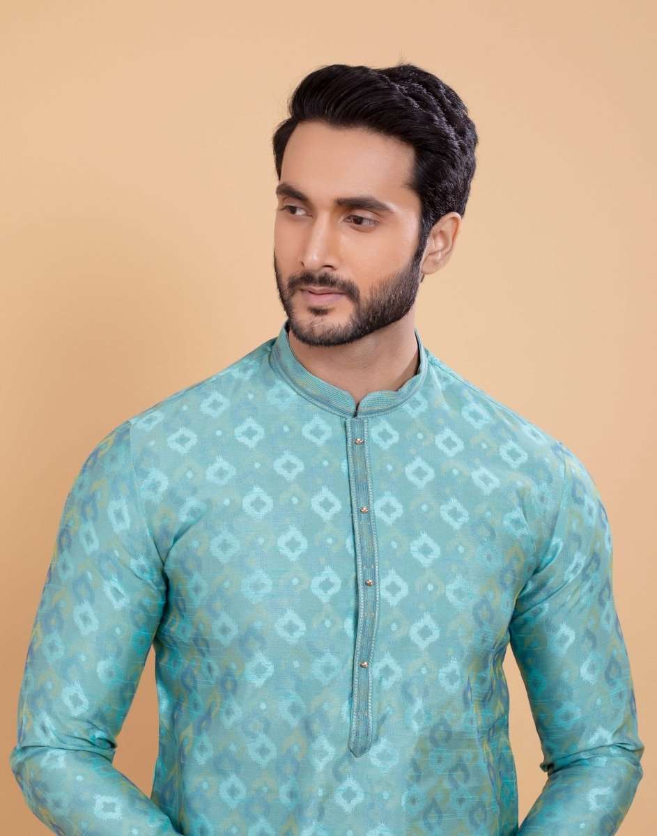 Soft Silk Self Booti Design Kurta Set