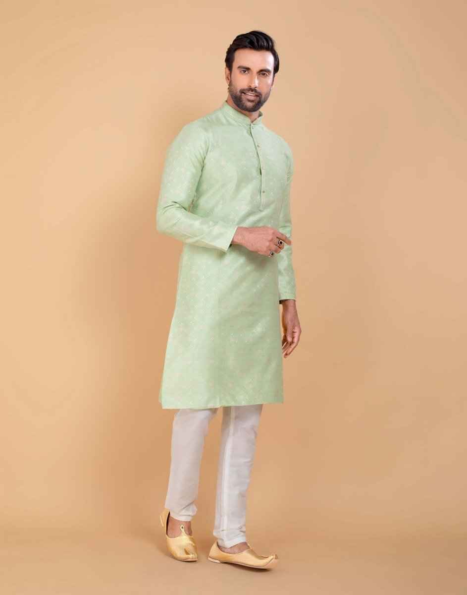 All Over Self Jacquard & Printed Kurta Set