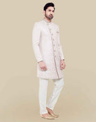 All Over Self Brocade Indo Western Sherwani Set