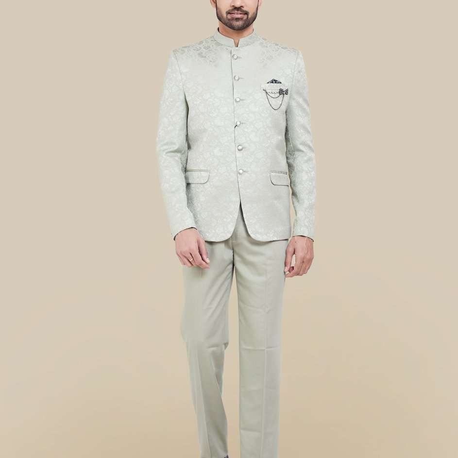 Self Textured Bandhagala Set