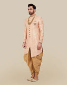 Self Highlighted Design Indo Western Sherwani