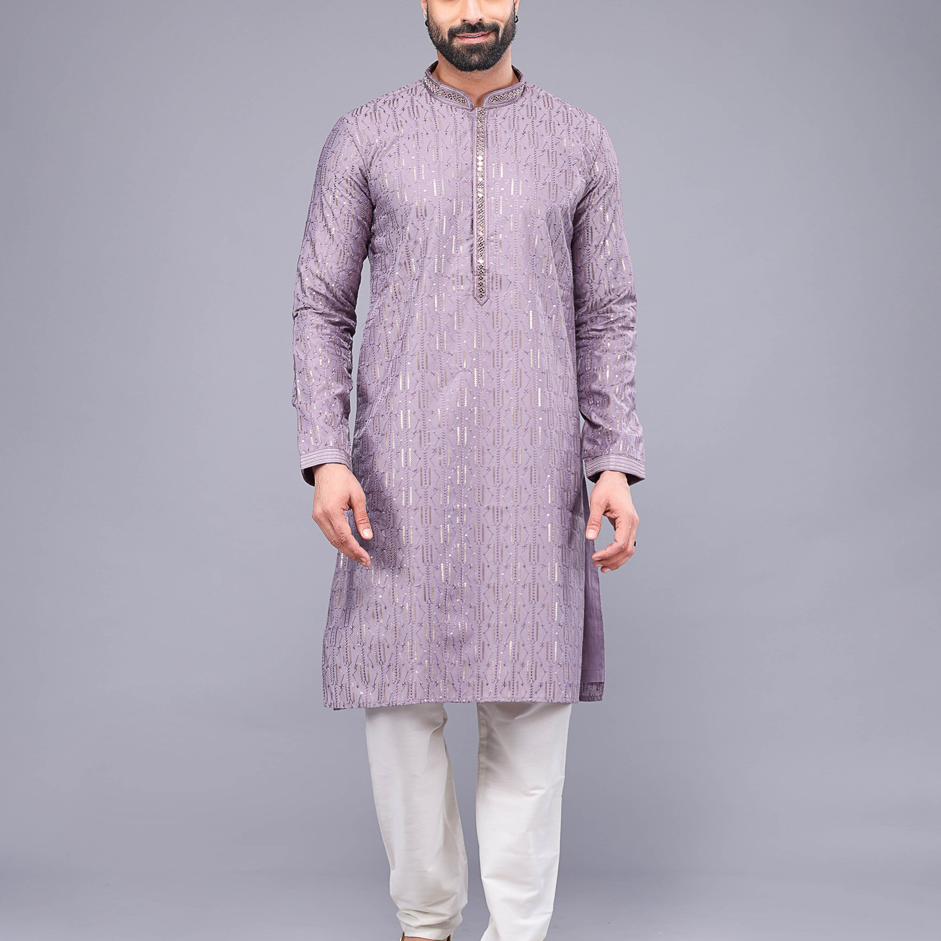 All Over Elegant Embellished Work Kurta Pyjama Set