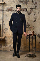 Navy Blue Stylish Bandhagala For Party Wear