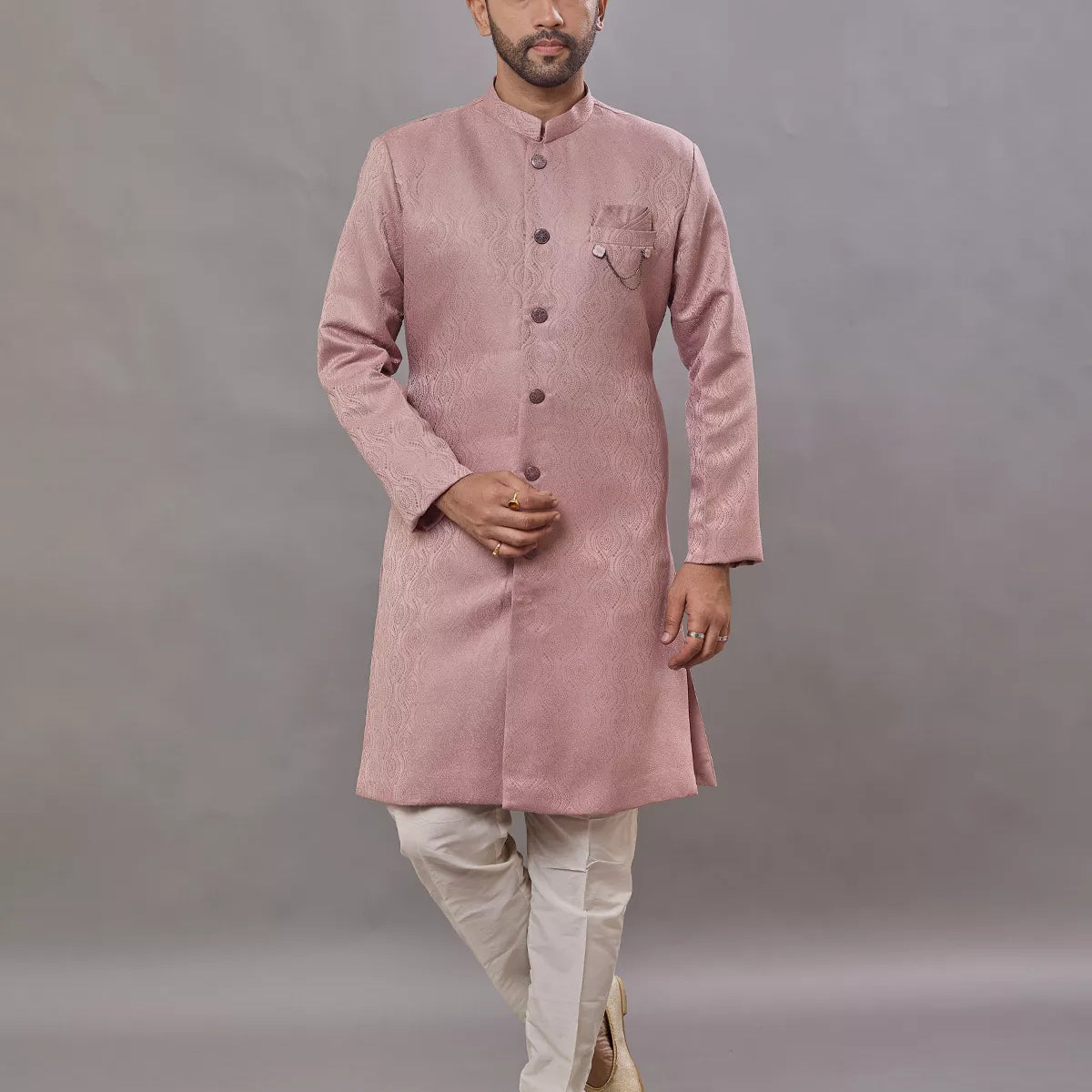 Designer Onion Self Patterned Jacquard Semi Indo