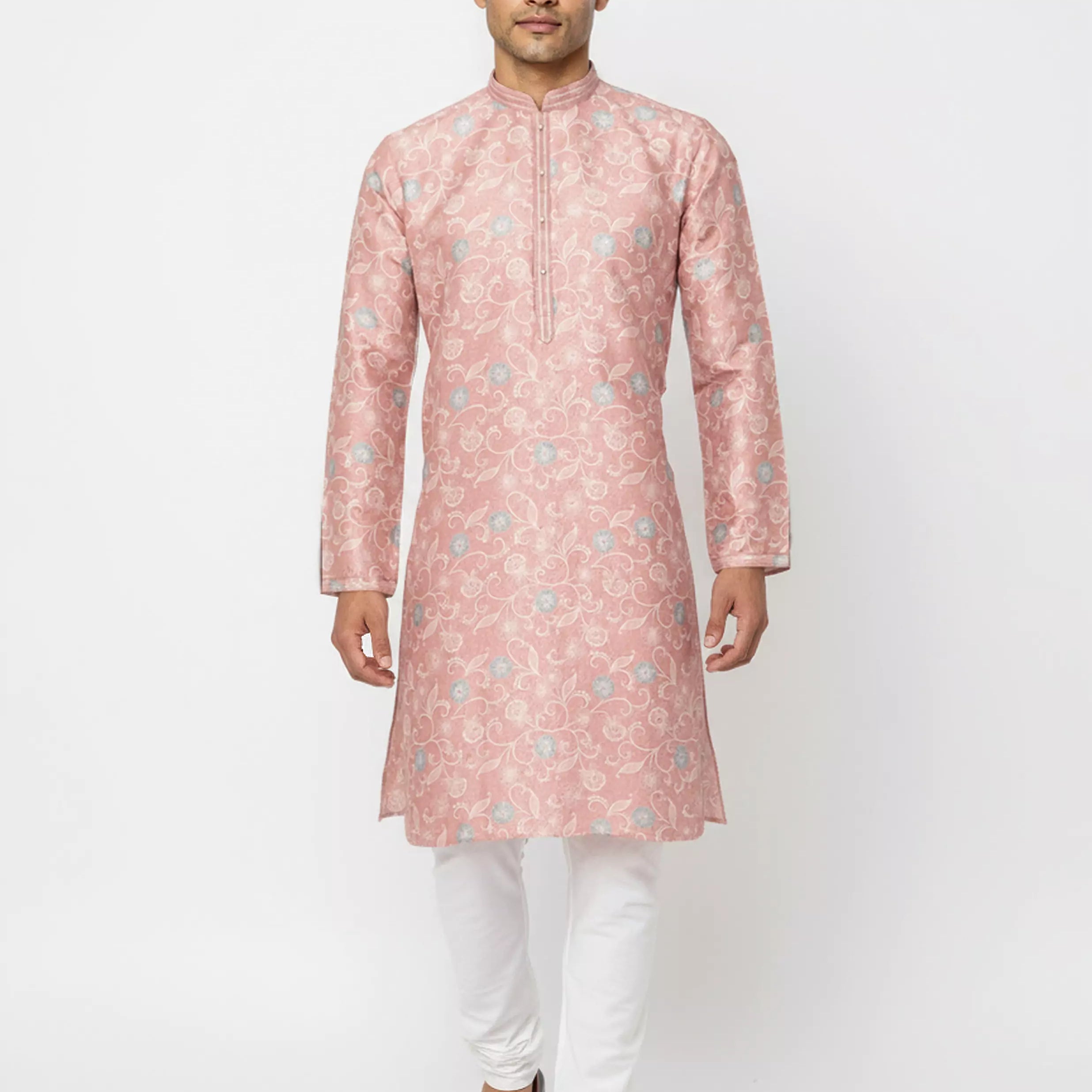 Bel Buti Patterned Jacquard Floral Kurta Pyjamas
