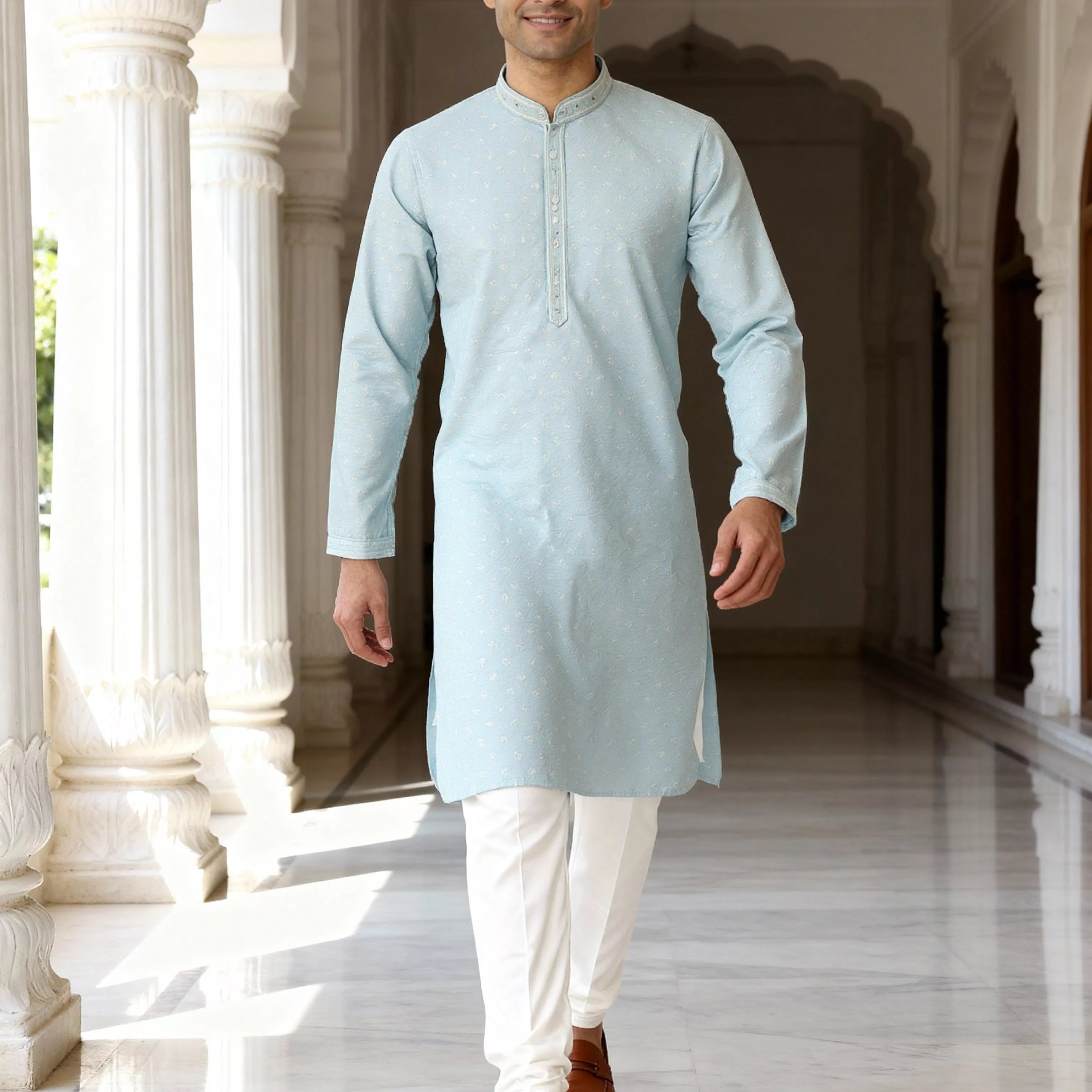 All Over Butta Weaving Jacquard Kurta Pyjamas