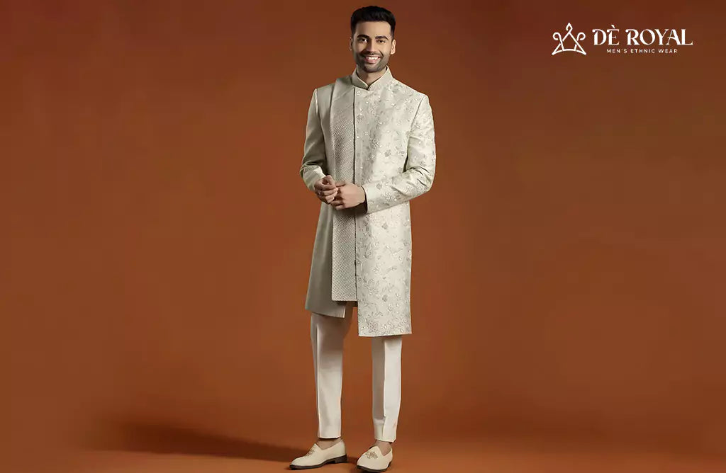 Stylish Cream Ethnic Outfit for Weddings