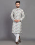 All Over Botanical and Novelty Print Cotton Kurta