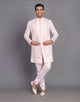 Multi Thread Embroidery work Satin Indo Open Jacket Style