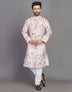 All Over Botanical and Animal Print Cotton Men Kurta