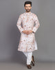 All Over Botanical and Animal Print Cotton Men Kurta