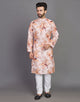 Floral Print with Birds Pattern Cotton Party Wear Kurta