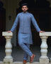 All Over Sequence work Self Design Thread Embroidery Work Kurta Jacket Set