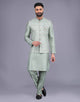 Silk Kurta & Stylish Sequence with Embroidery Work Jacket Set