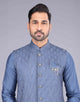 All Over Sequence work Self Design Thread Embroidery Work Kurta Jacket Set