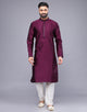 All Over Floral Thread Embroidery Work Soft Silk Kurta Set