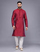 Jacquard All Over Small Golden Bootis Thread Work Kurta Set