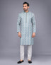 Stylish Floral Print Soft Silk Kurta Pajama Set
