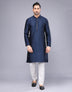 Soft Silk All Over Floral Self Design Thread Work Kurta Set