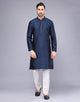 Soft Silk All Over Floral Self Design Thread Work Kurta Set