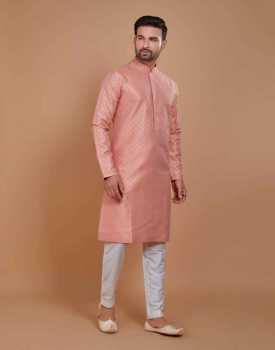 All Over Silver Motive Pattern Kurta Set