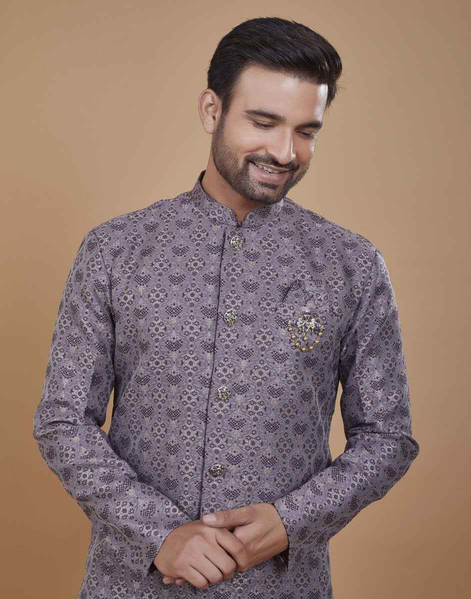 All Over Heavy Self Jacquard Indo Western Style