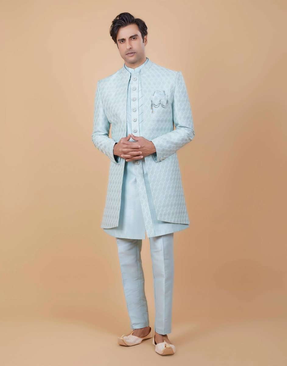 Self Jacquard Design With Sequence Indo Open Style