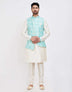 Self Brocade Kurtha Set