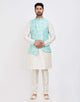 Self Brocade Kurtha Set