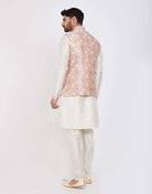 Self Brocade Kurtha Set