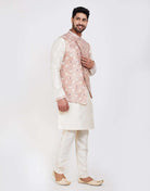 Self Brocade Kurtha Set