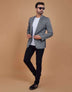 slim fit dress slacks Stylish Grey Blazer – De Royal Mens Ethnic