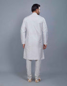 All Over Silver Motive Pattern Kurta Set