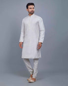 All Over Silver Motive Pattern Kurta Set