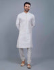 All Over Silver Motive Pattern Kurta Set