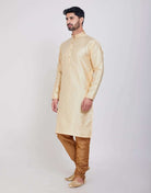 Gold Self Brocade Kurtha Pajama