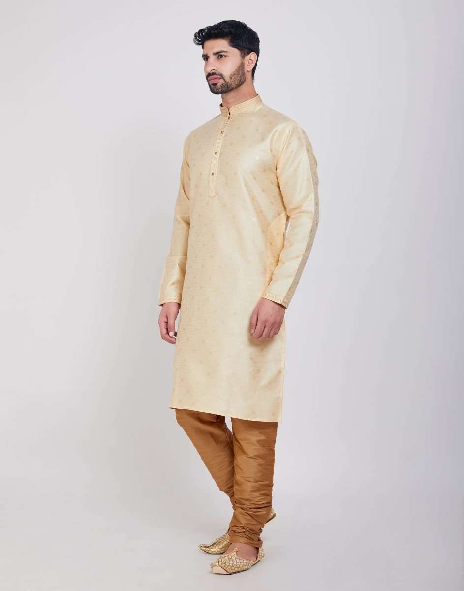 Gold Self Brocade Kurtha Pajama