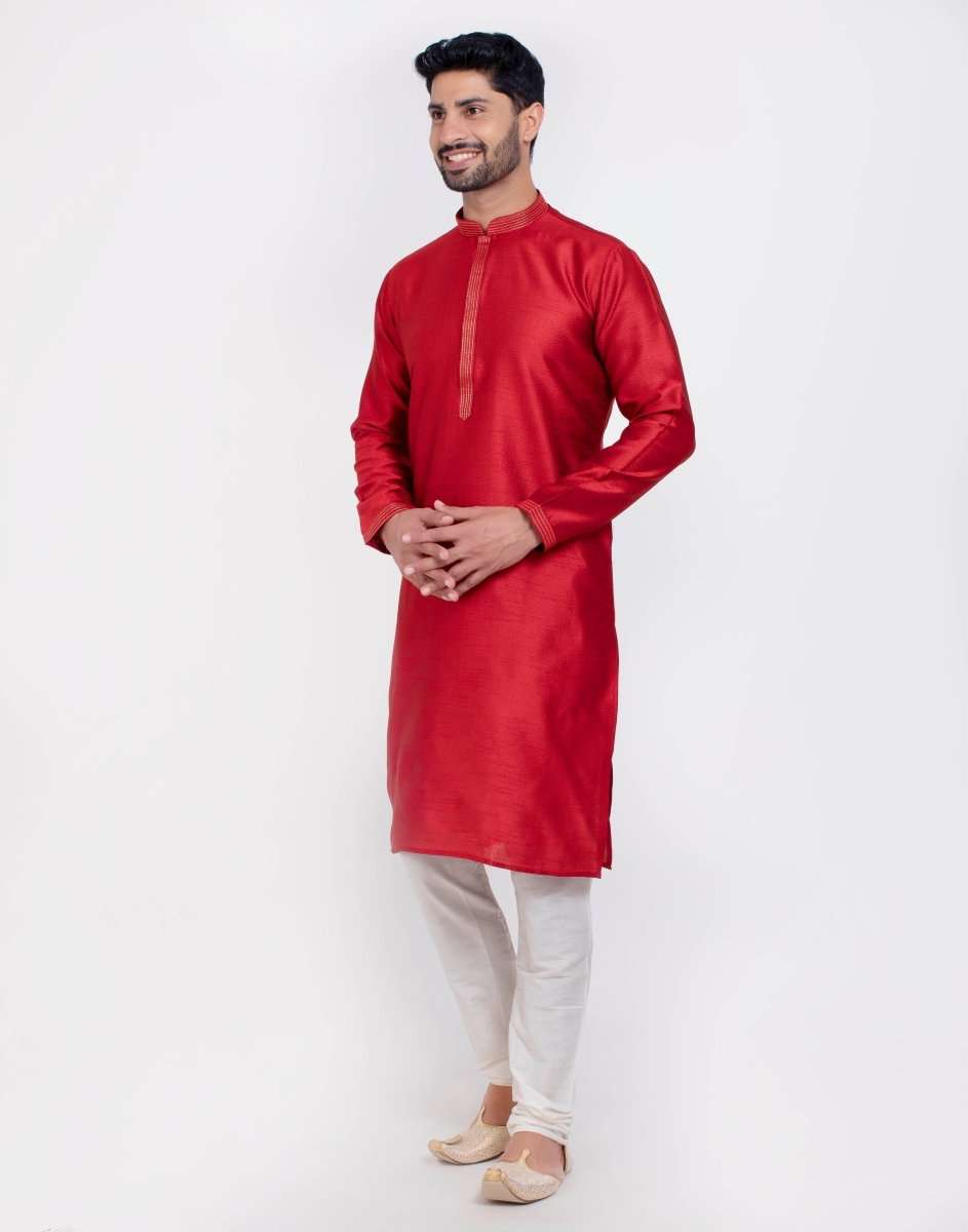 Astonishing Self Brocade Kurtha Pajama Set