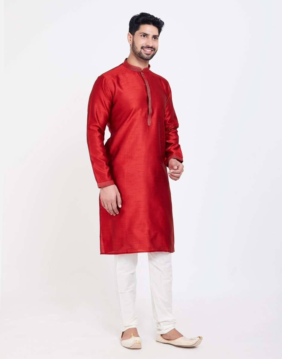 Astonishing Self Brocade Kurtha Pajama Set